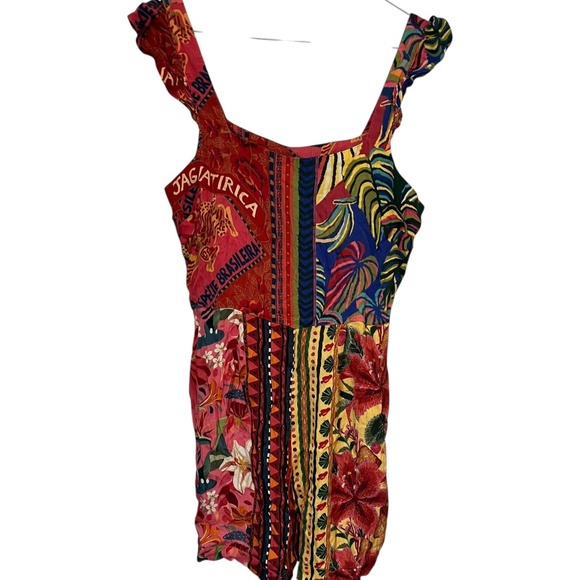 Farm Rio Dulcinea Romper Medium Colorful Resortwear - Picture 2 of 6